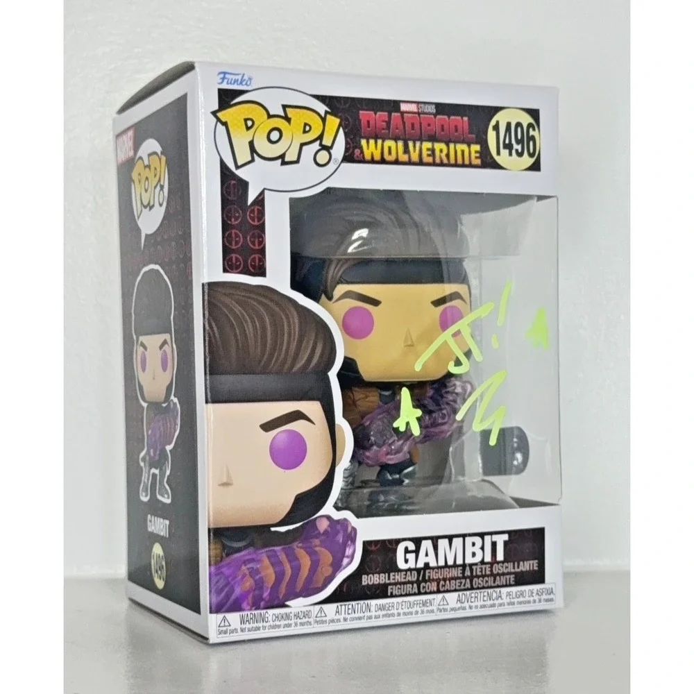 Funko Pop Gambit #1496 Signed Auto SWAU Auth Josh Trujillo Marvel Autograph